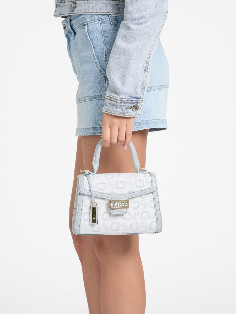 Guess Womens' Sabrina Top-Handle Mini Bag/ Blue