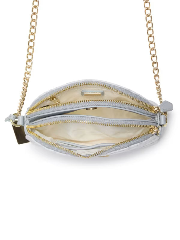 Guess Womens' Sabrina Double-Zip Crossbody Bag /Blue