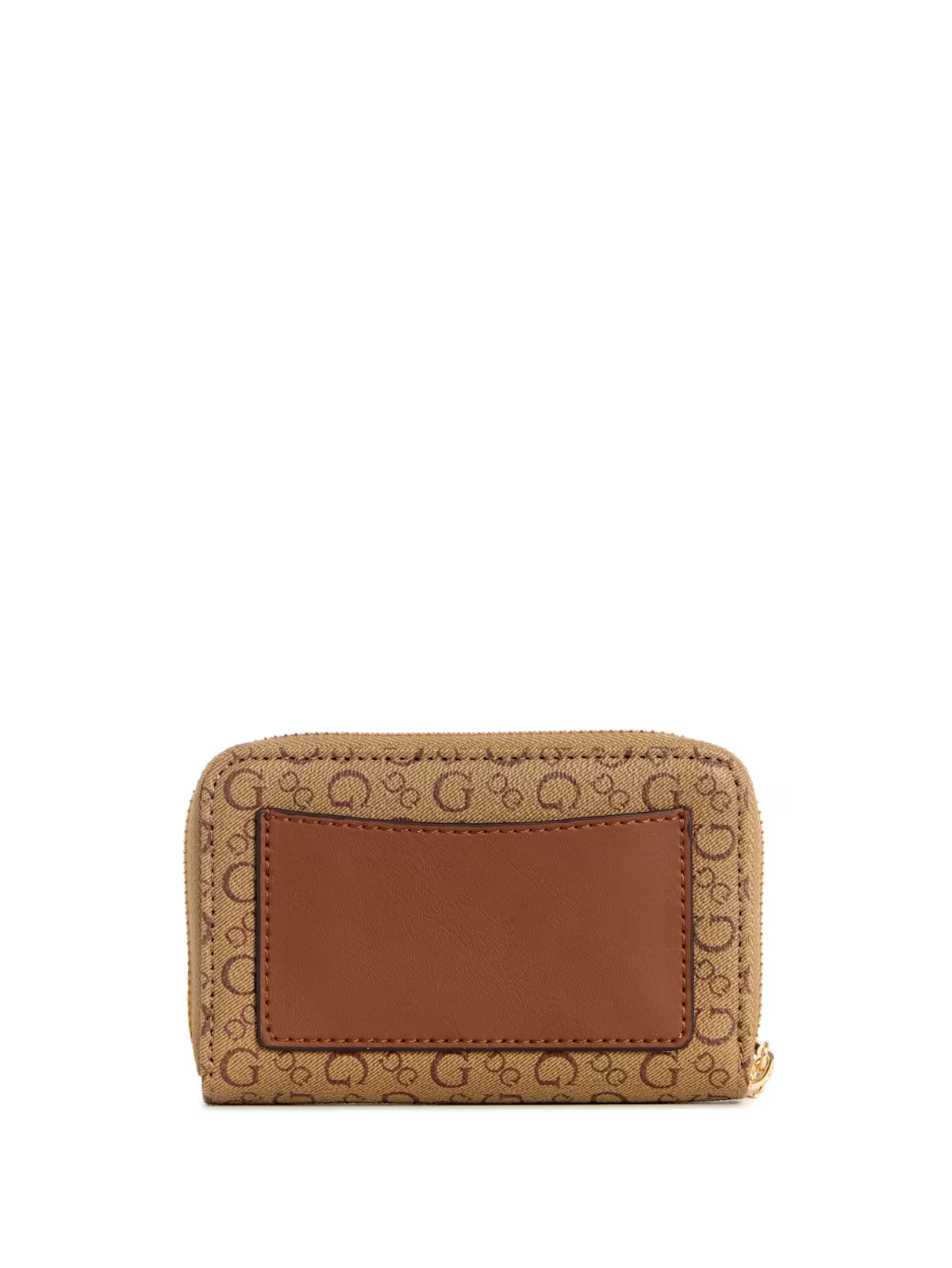 GUESS Womens' Saffron Small Logo Zip Wallet BROWN