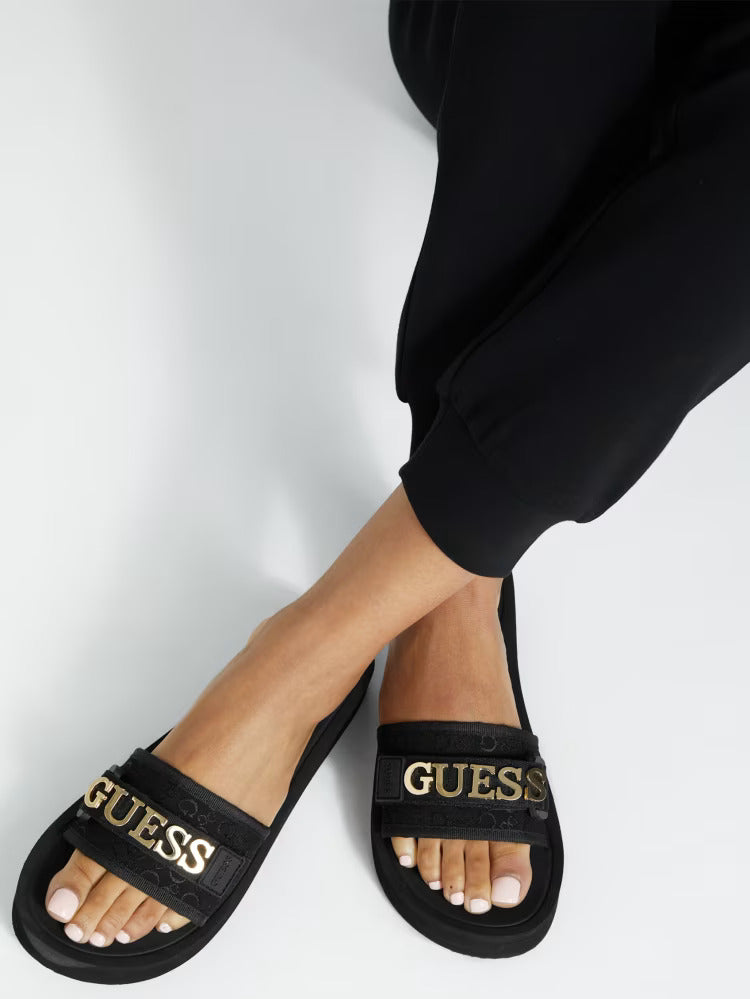 Guess Women Peers Logo Slide Sandals display picture 1