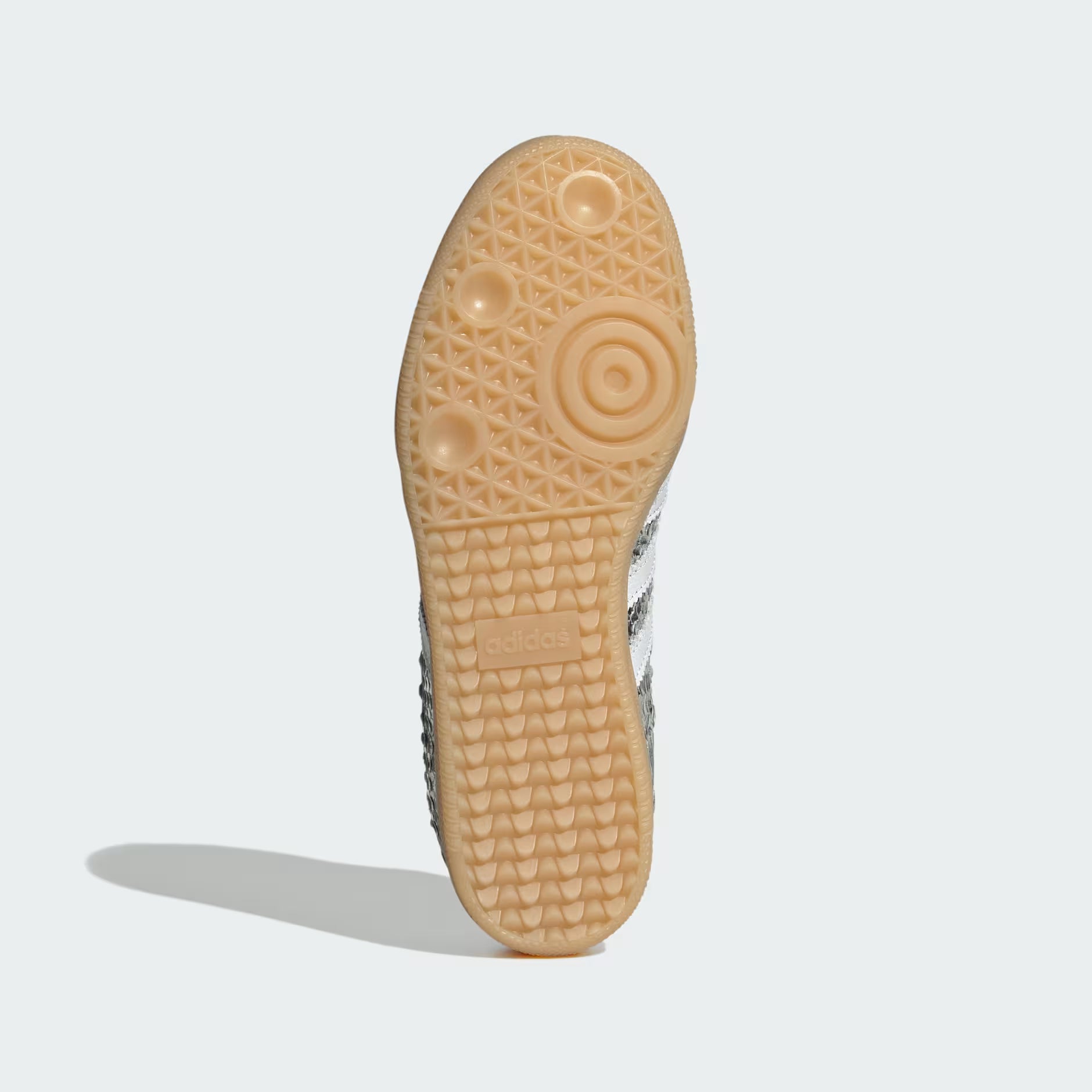 ADIDAS WOMEN'S SAMBA SHOES-Silver Metallic / Cloud White / Gum