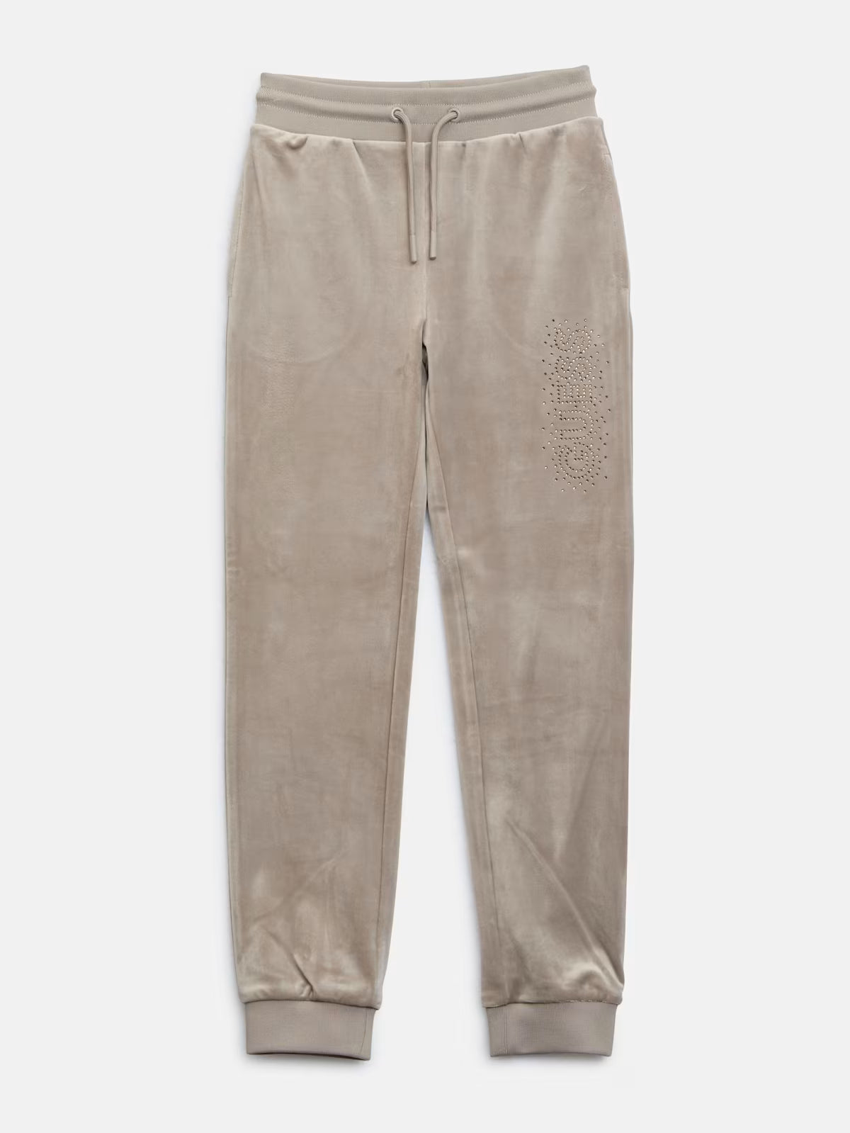 Guess GIRLS' Velour Logo Joggers (7-14) Gray