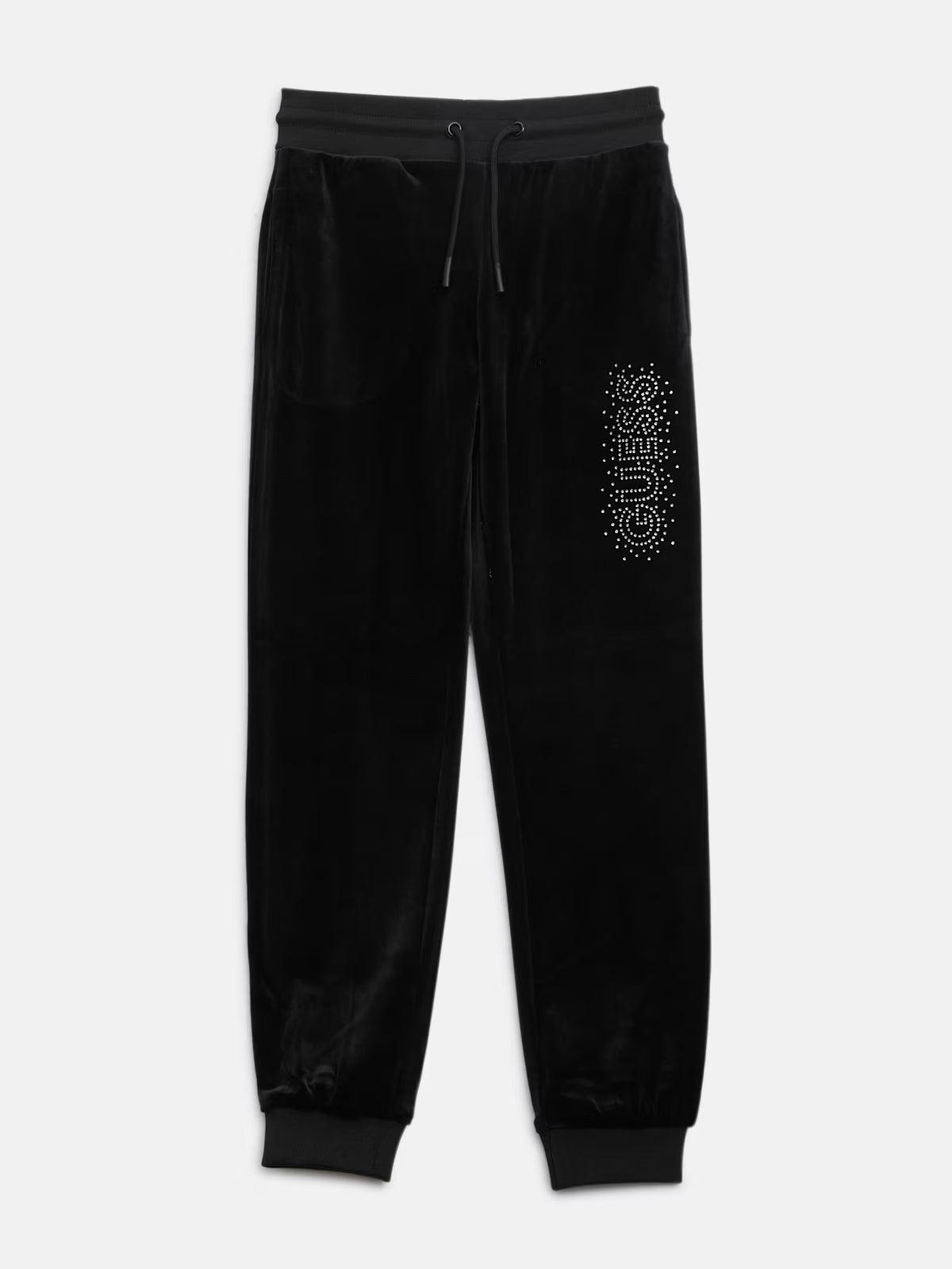 Guess GIRLS' Velour Logo Joggers (7-14) BLACK