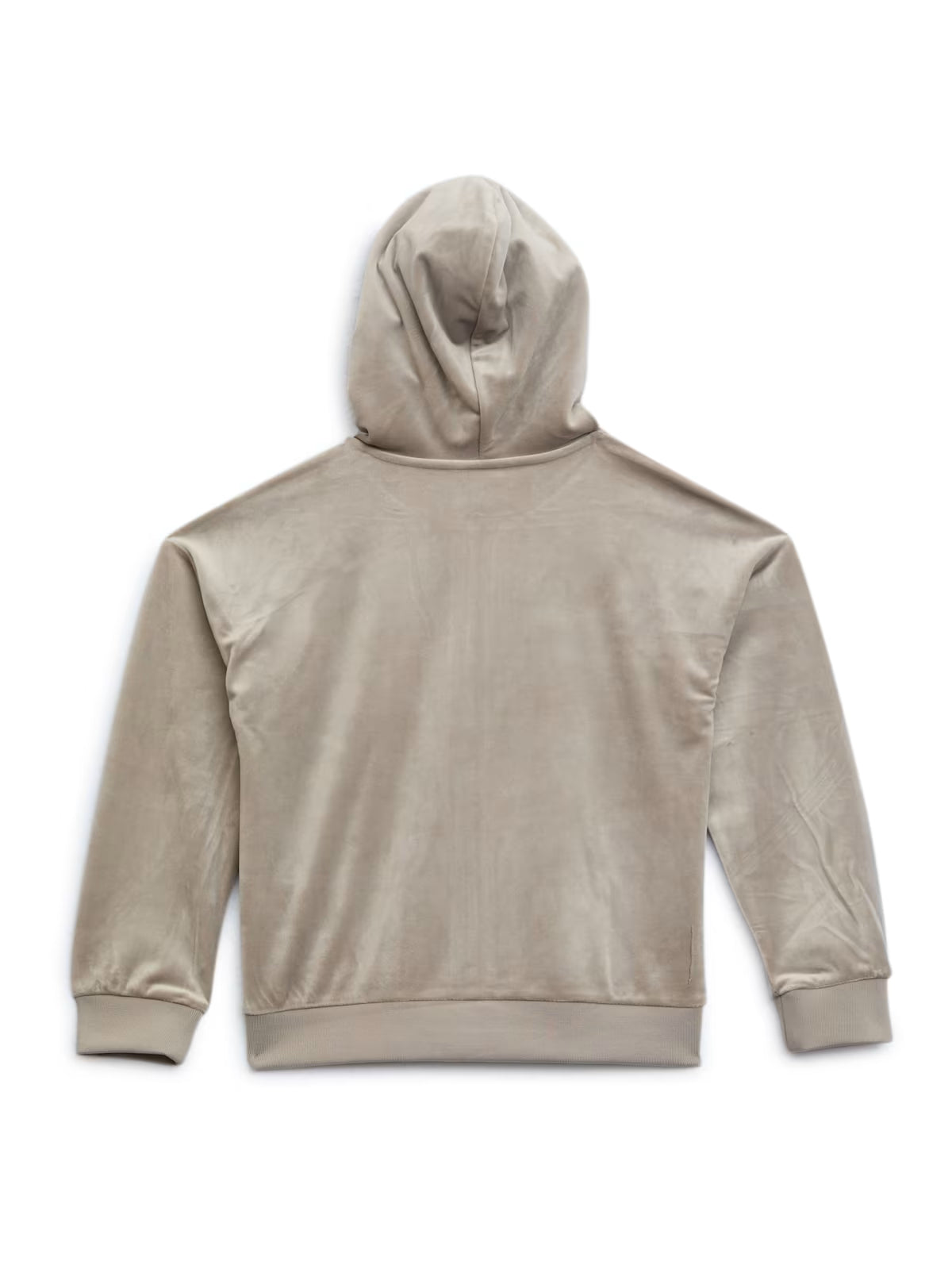 Guess GIRLS' Velour Full-Zip Hoodie (7-14) Gray