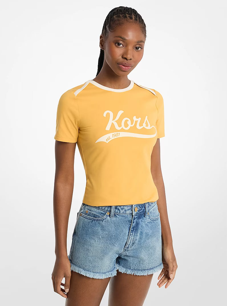 KORS Women's Stretch jersey T-shirt -HONEY WHEAT