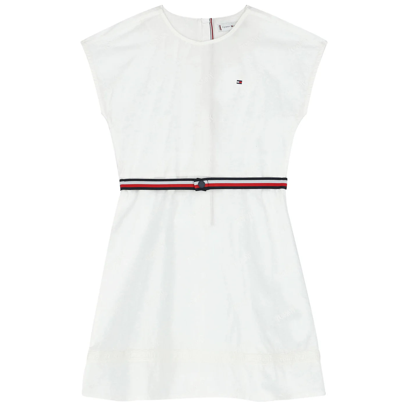 TOMMY HILFIGER Girls White Logo Dress