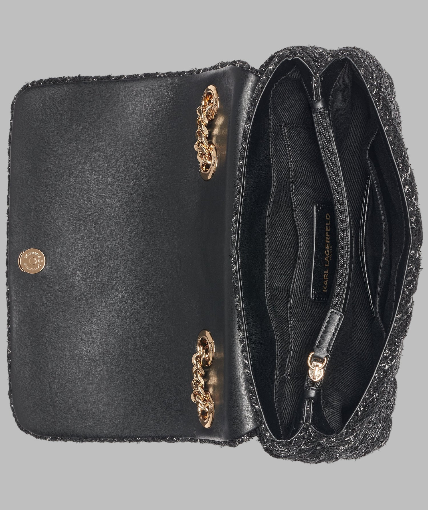 Karl Lagerfeld Womens' LAFAYETTE TWEED SHOULDER BAG