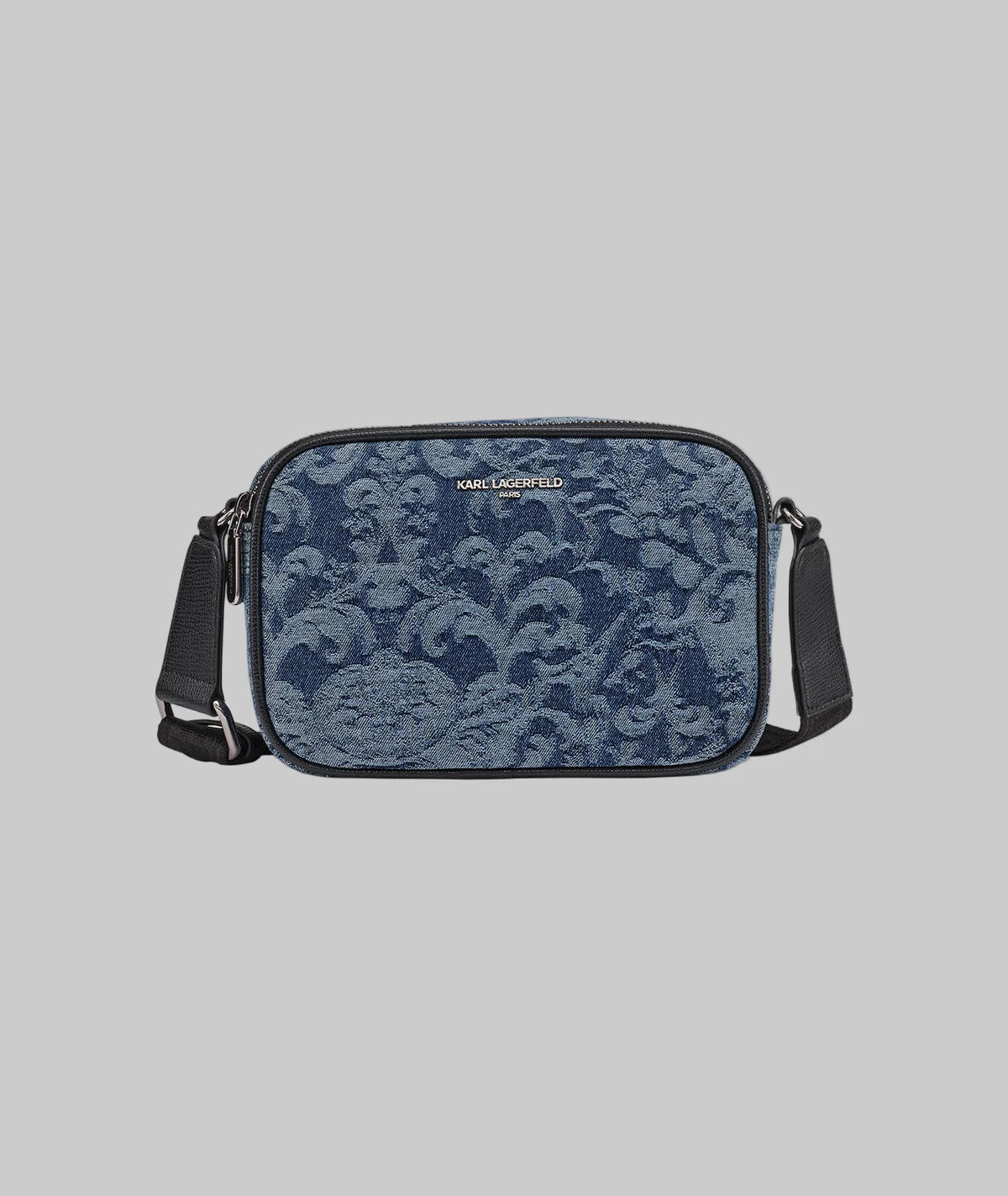 Karl Lagerfeld Paris Womens' MAYBELLE CAMERA CROSSBODY Denim Blue