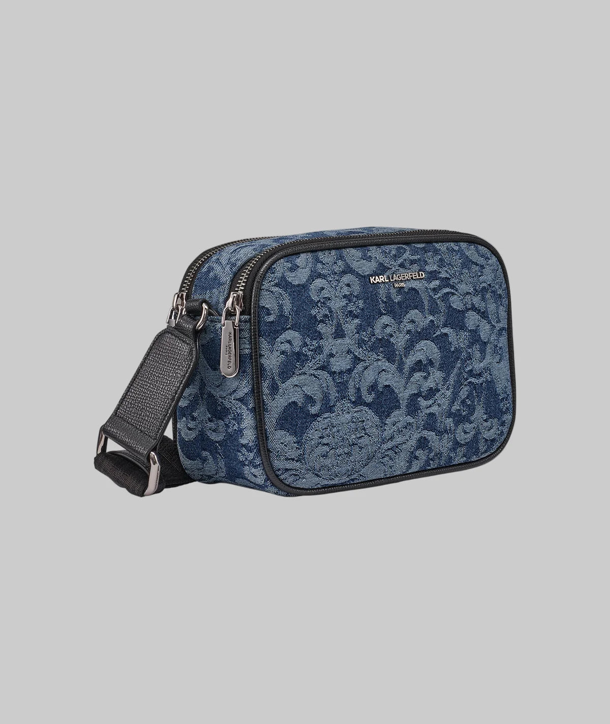 Karl Lagerfeld Paris Womens' MAYBELLE CAMERA CROSSBODY Denim Blue