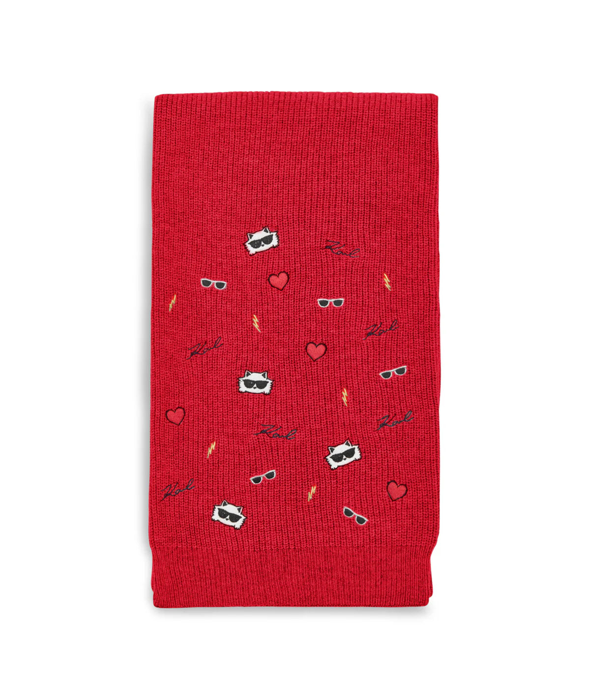 WOMENS' KARL CATE PINS EMBROIDERY SCARF