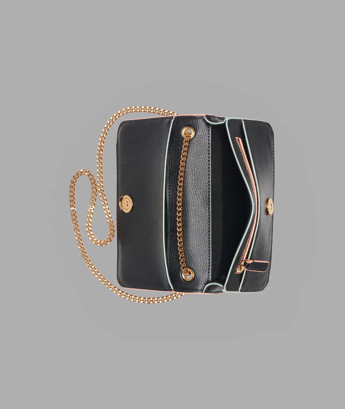 KARL WOMEN'S KOSETTE SHOULDER BAG WITH OVERSIZED FASHION PINS-Black/Gold