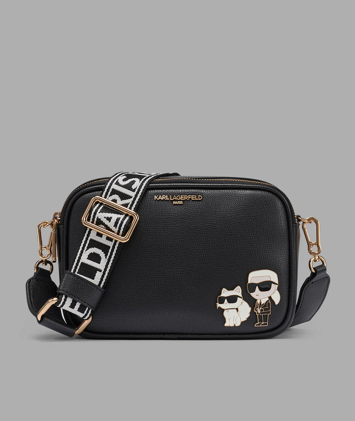 KARL LAGERFELD MAYBELLE CAMERA CROSSBODY-Black---