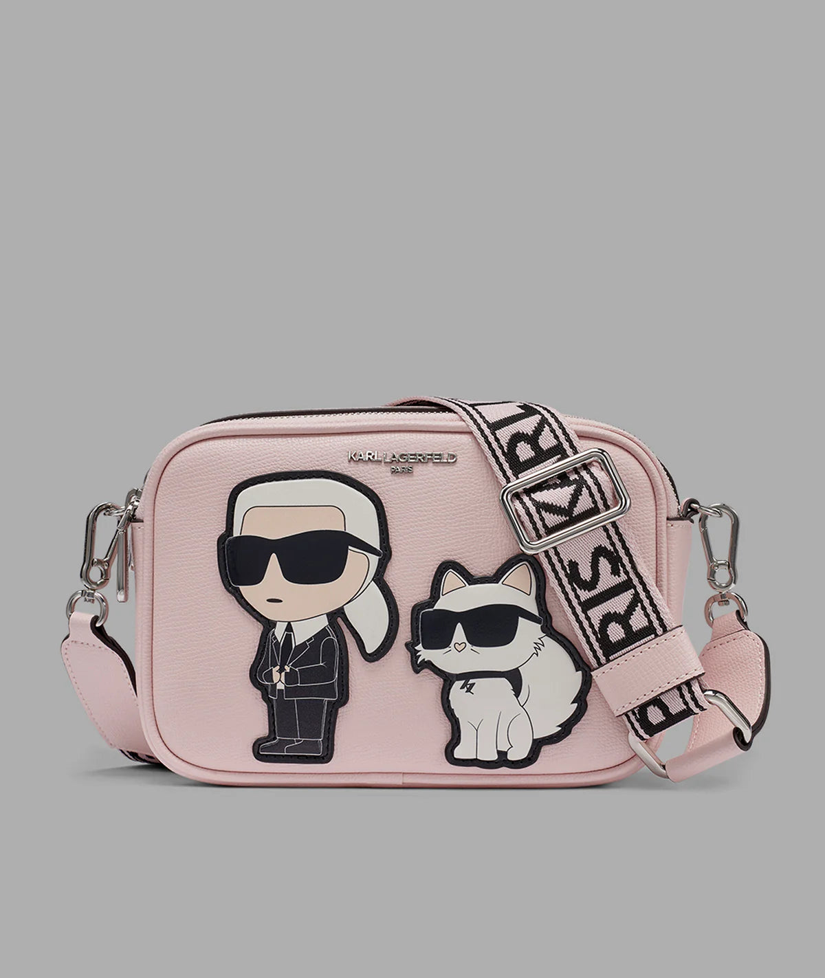 KARL LAGERFELD MAYBELLE CAMERA CROSSBODY-Lotus