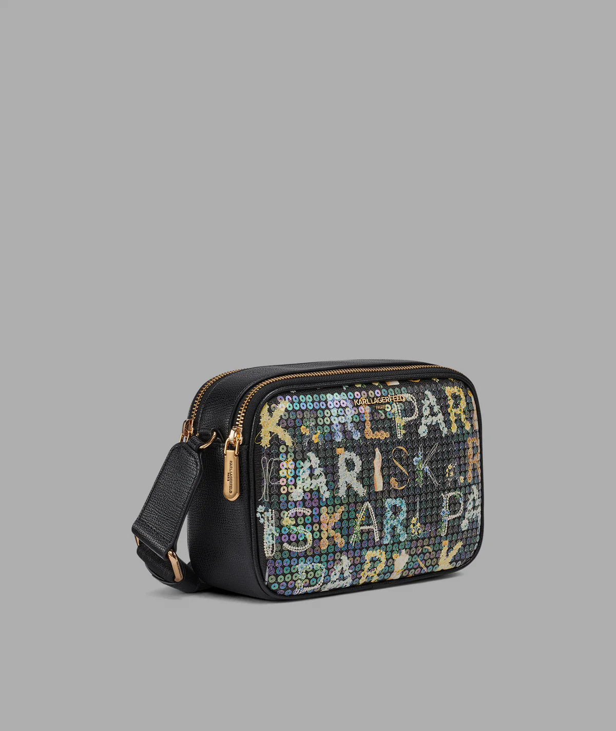 MAYBELLE SEQUIN CROSSBODY-Black