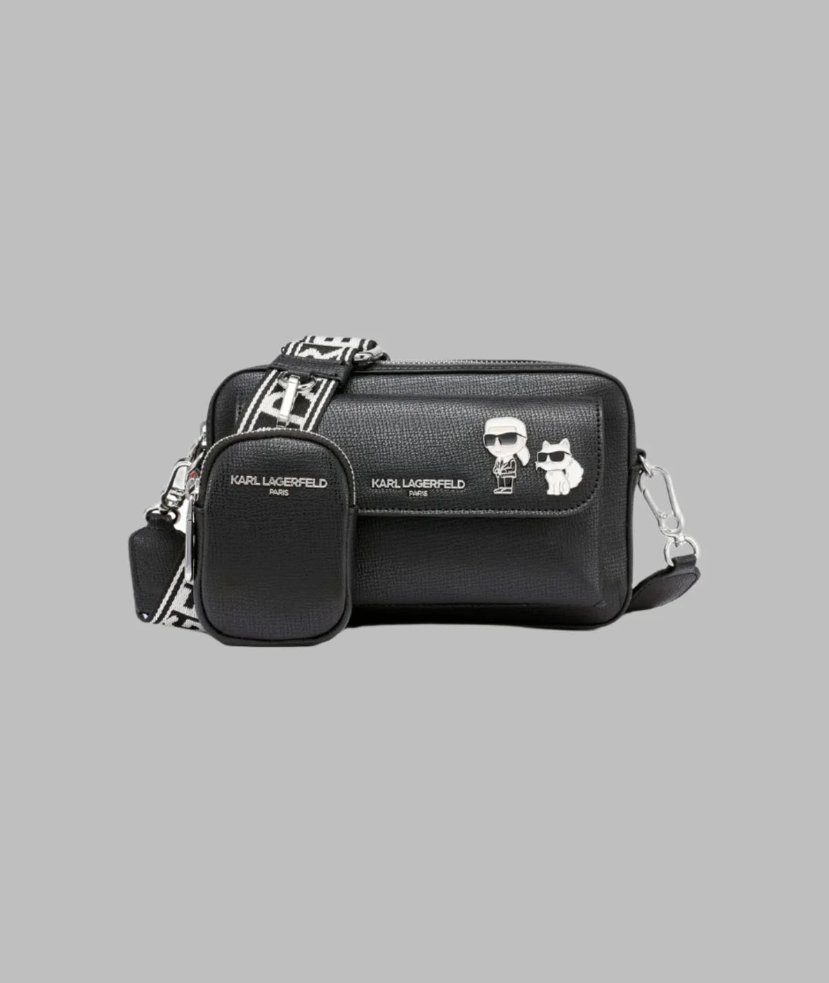 KARL LAGERFELD MAYBELLE CAMERA CROSSBODY-Black -