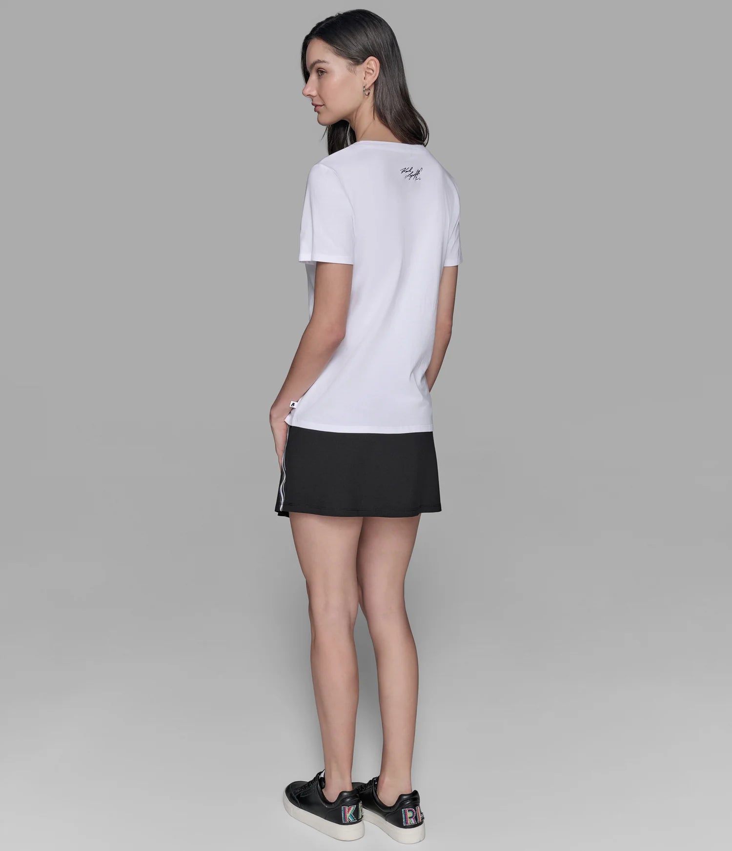 Womens' KARL PARIS RACQUET TEE / WHITE