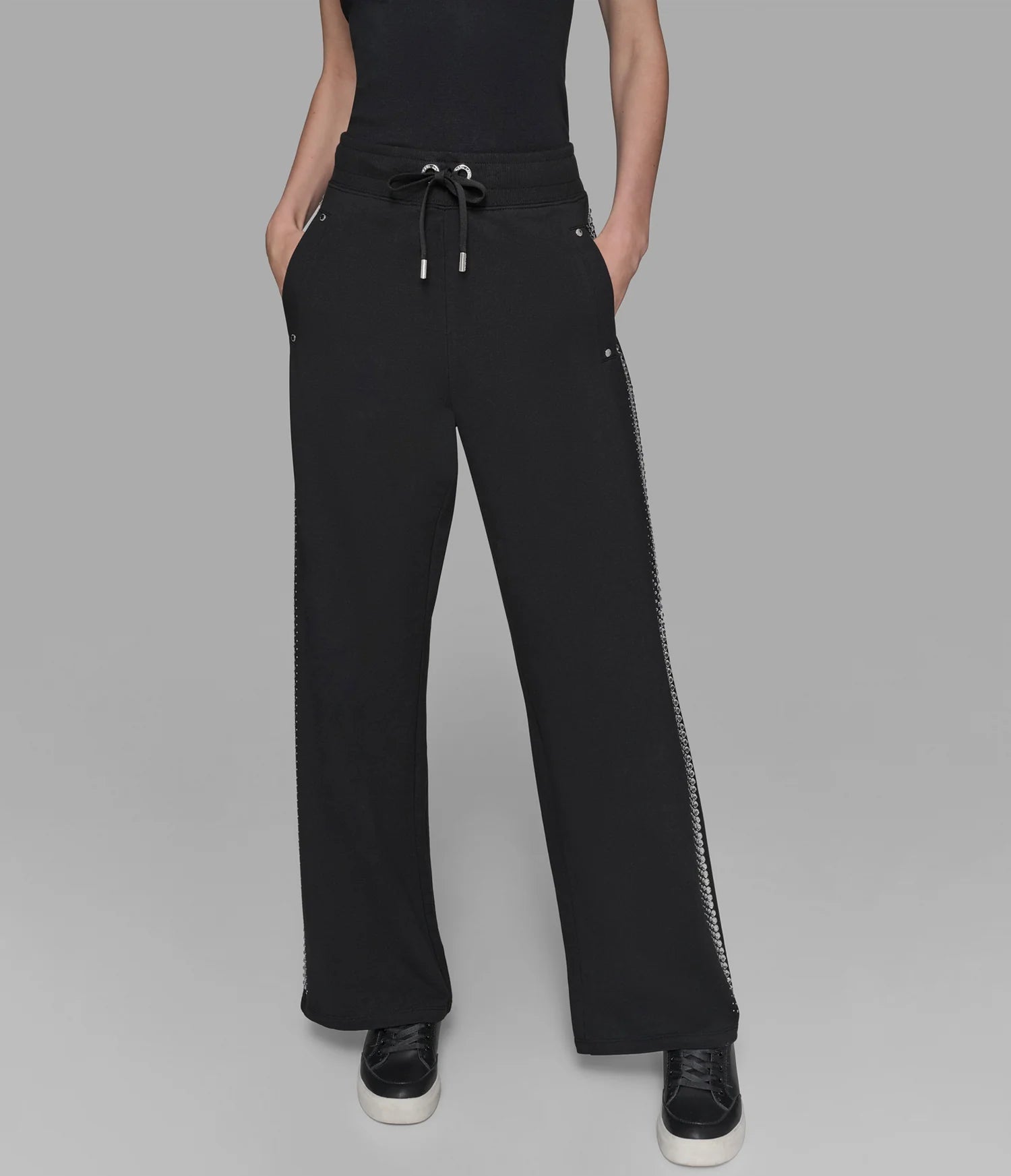 Karl Womens' RHINESTONE TRIM TRACK PANT