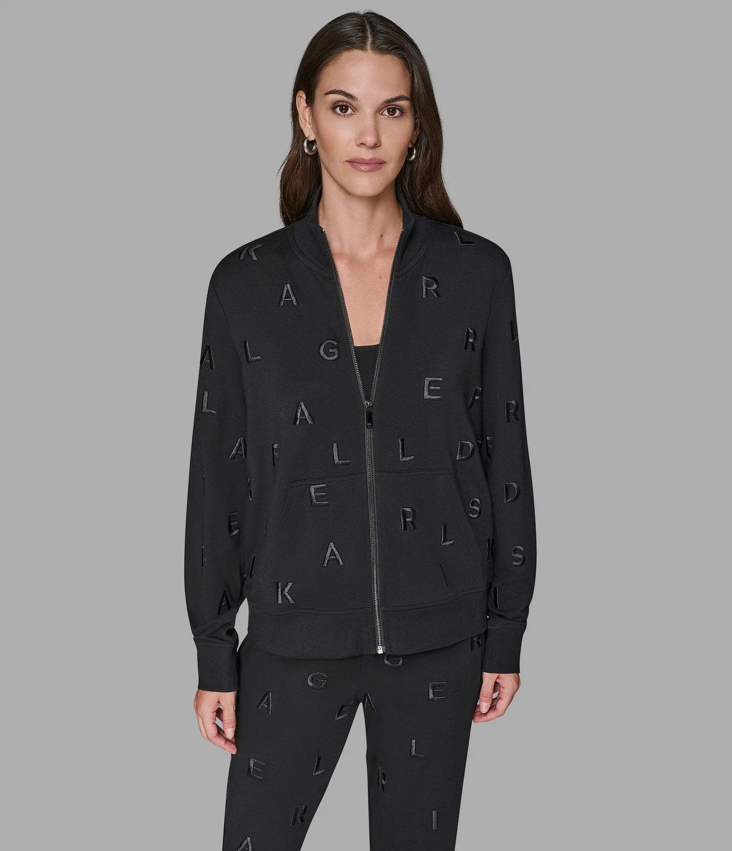 Womens' KARL CO-ORD SCATTERED LOGO TRACK JACKET