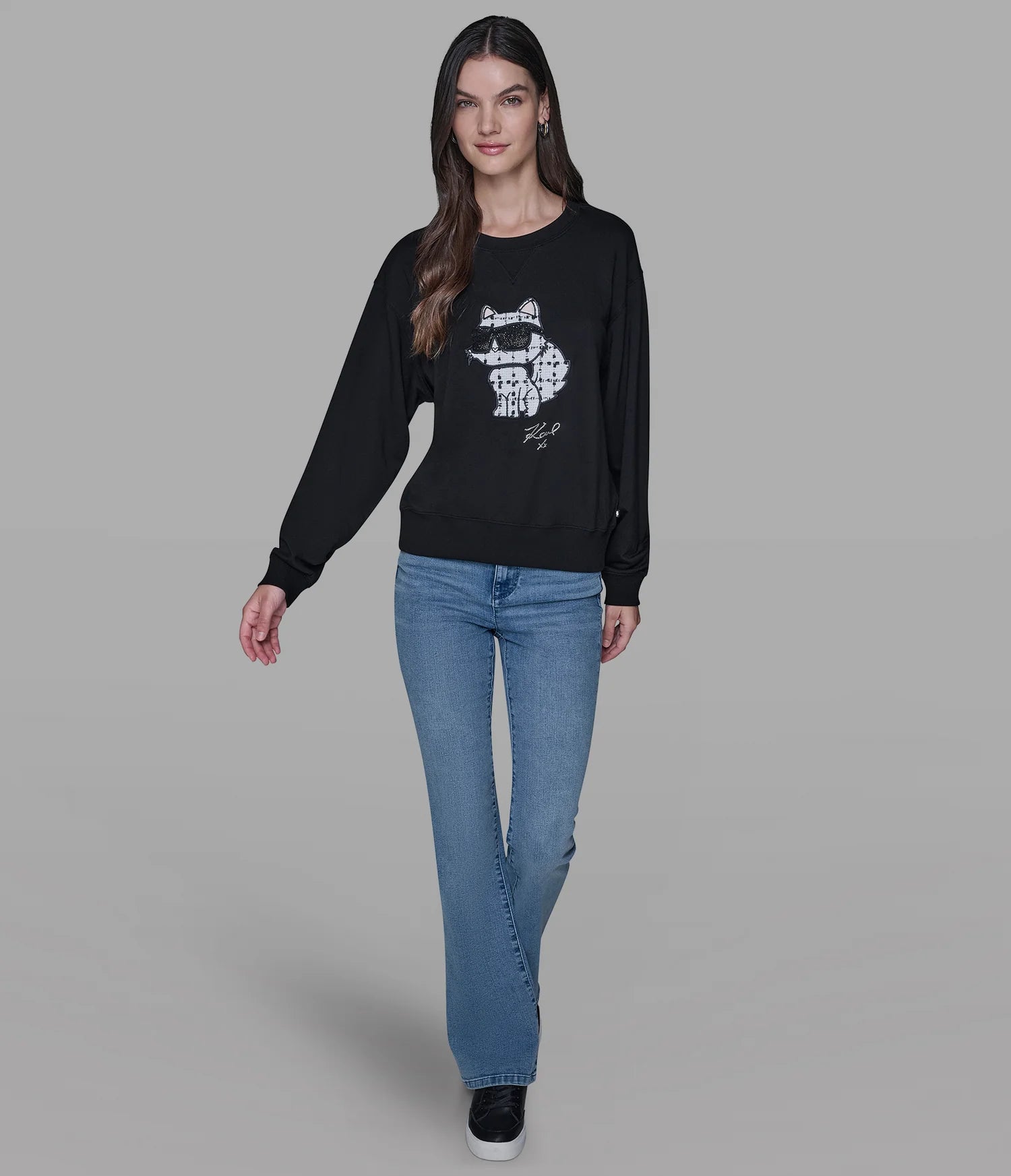 Womens' KARL TWEED CHOUPETTE SWEATSHIRT