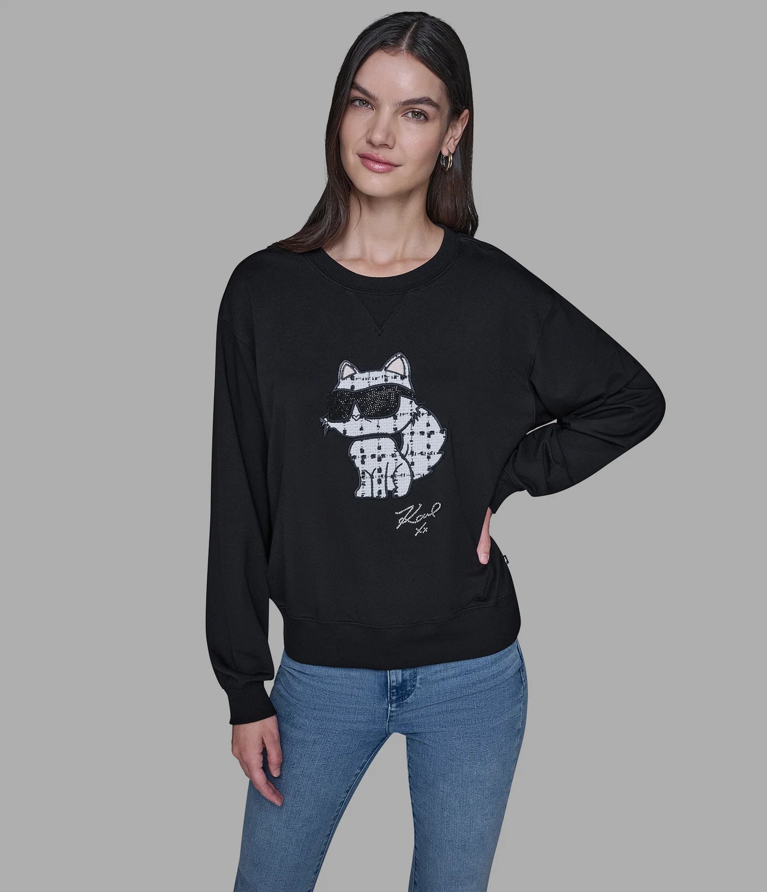 Womens' KARL TWEED CHOUPETTE SWEATSHIRT