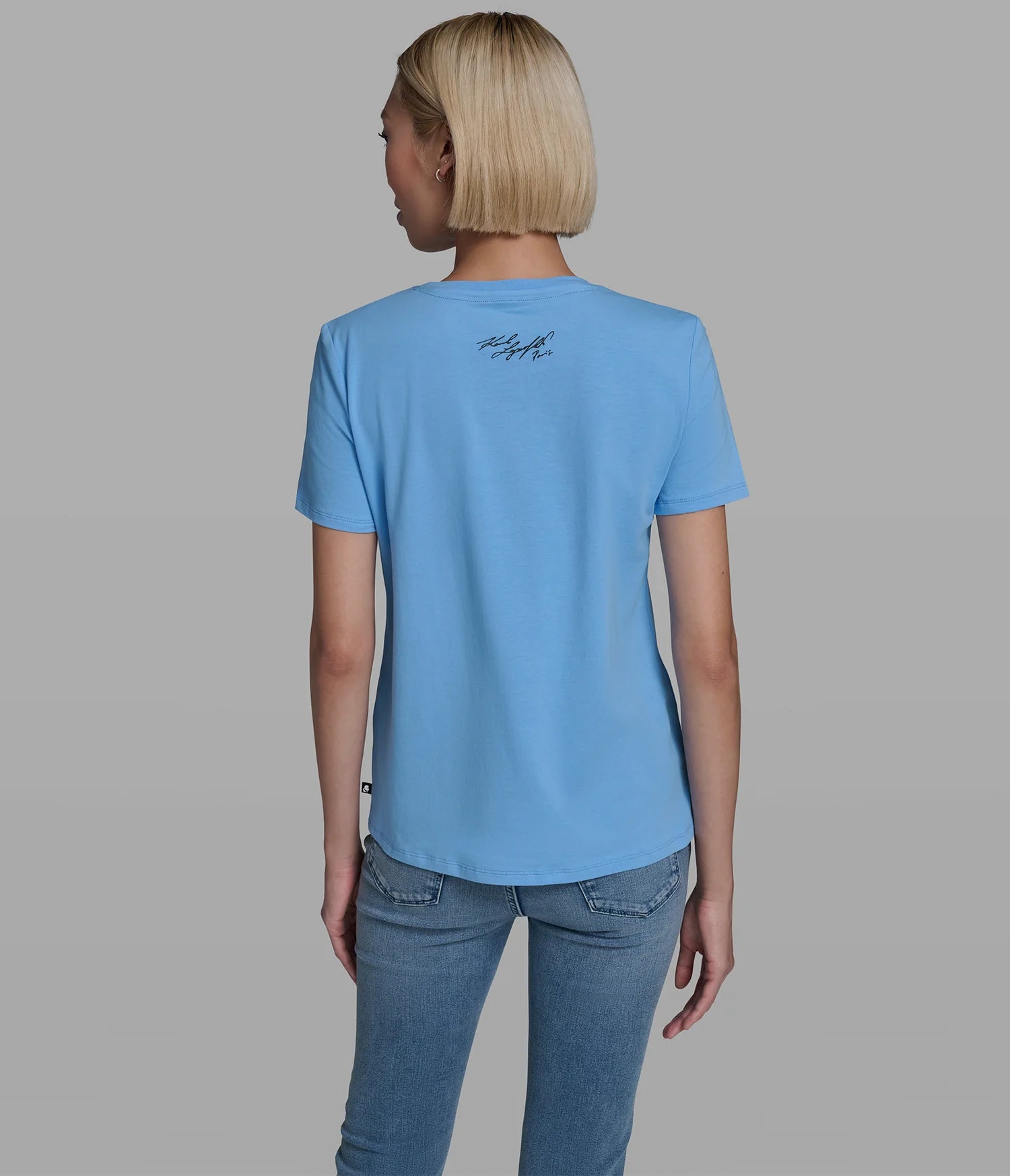 KARL SAILOR CHOUPETTE LOGO TEE-Sky Blue