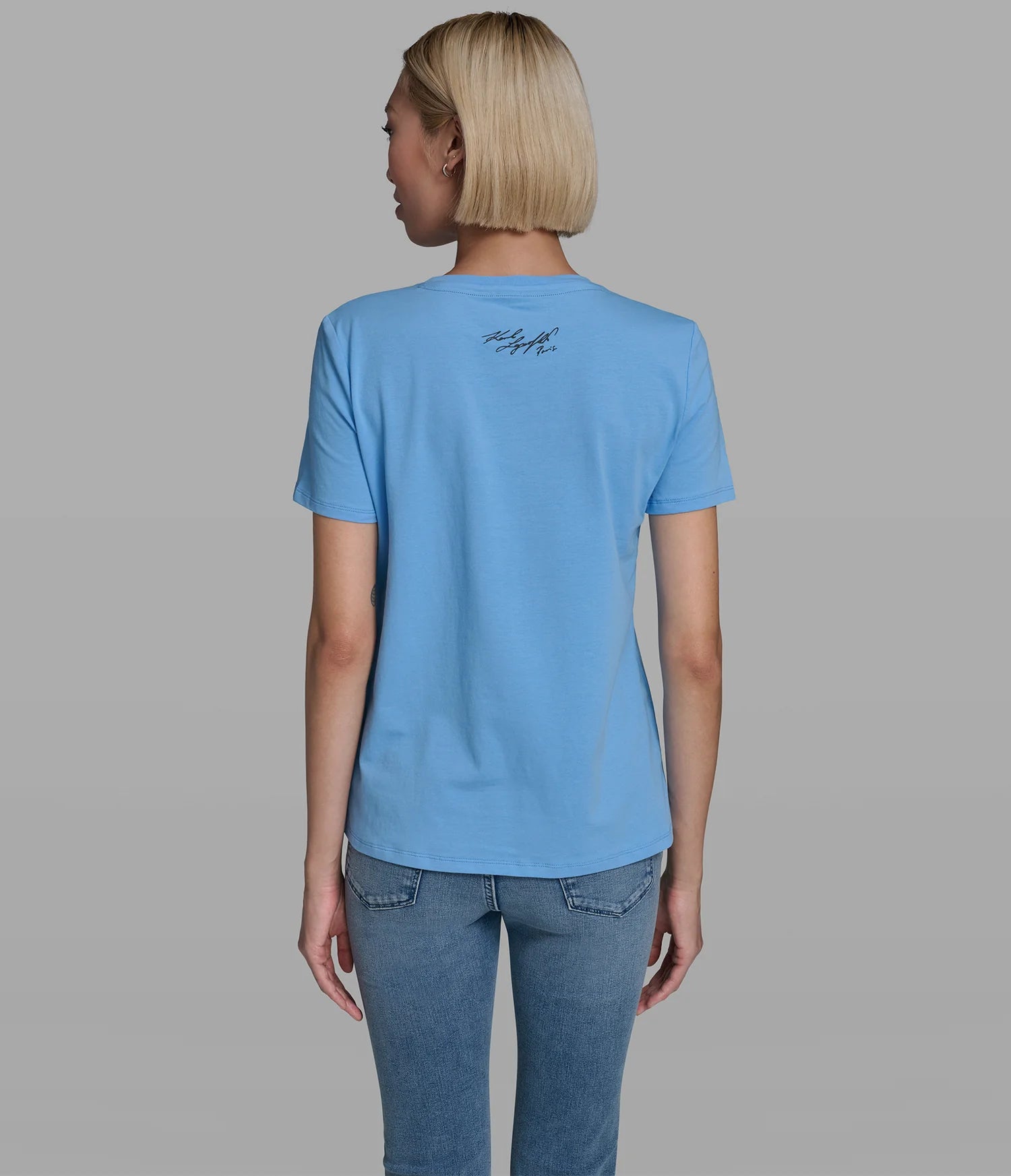 KARL EMBELLISHED WHIMSY TEE-Sky Blue