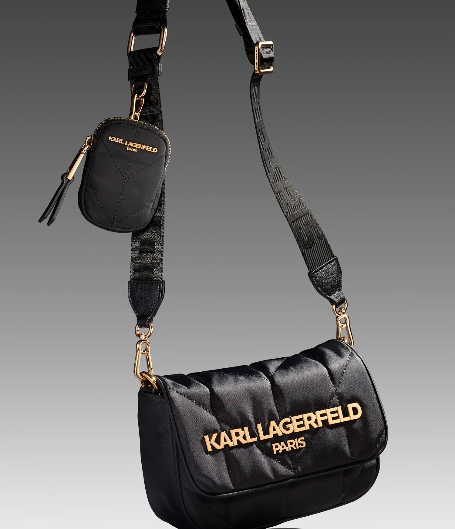 Karl Lagerfeld Paris Womens' VOYAGE LOGO CROSSBODY