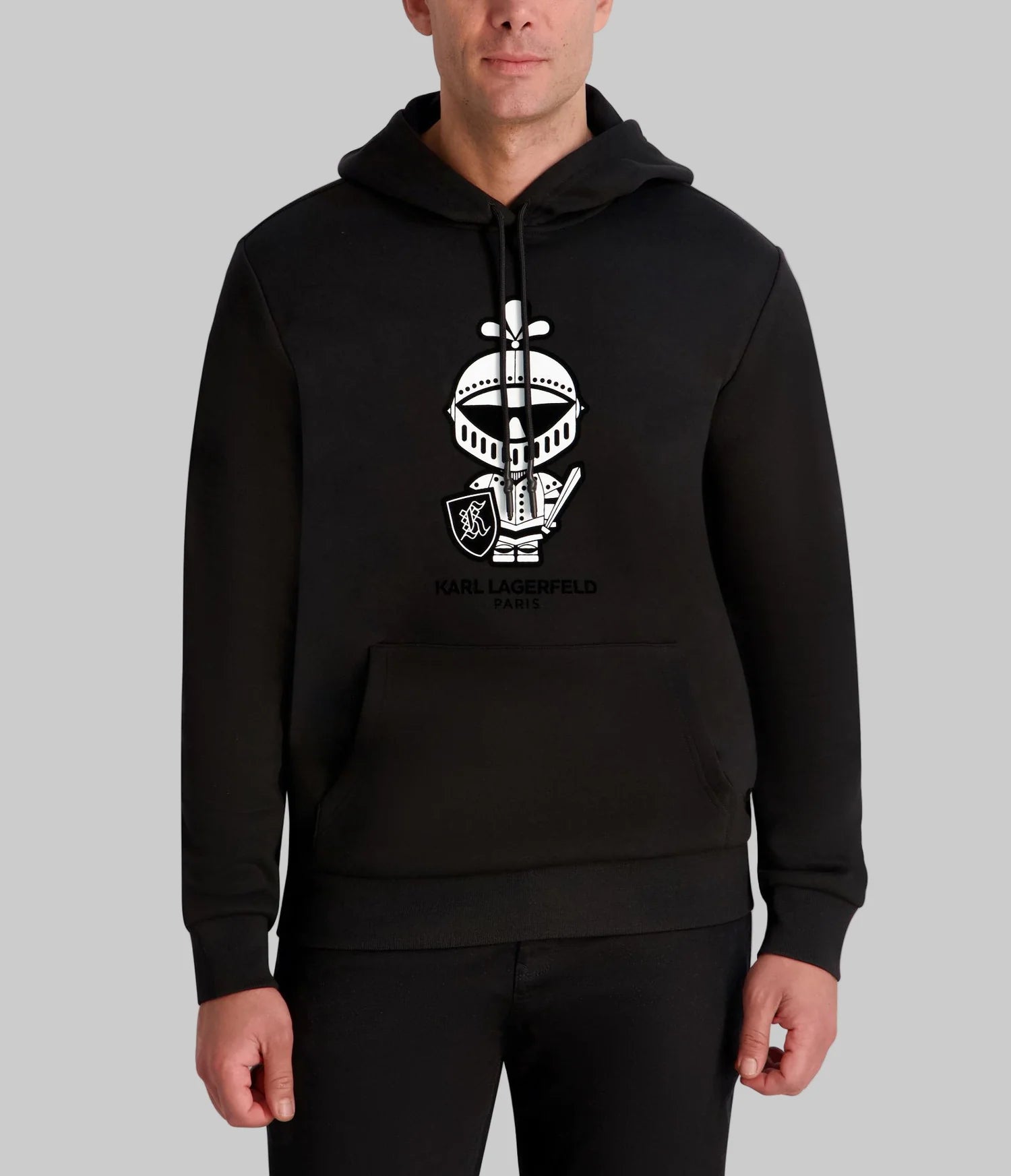 Karl Lagerfeld Paris MENS' KARL KNIGHT HOODIE BLACK