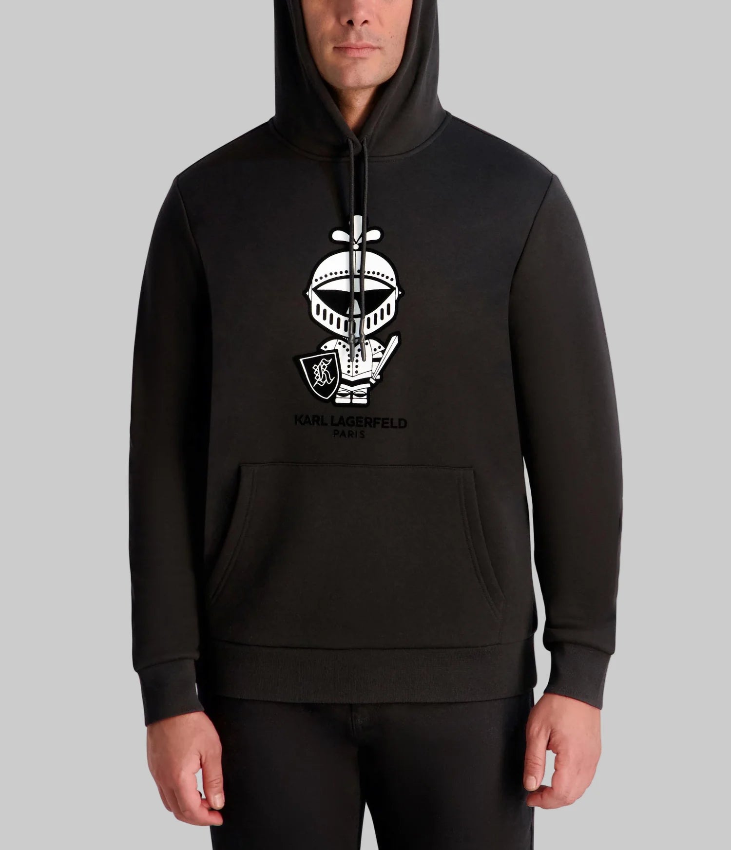 Karl Lagerfeld Paris MENS' KARL KNIGHT HOODIE BLACK