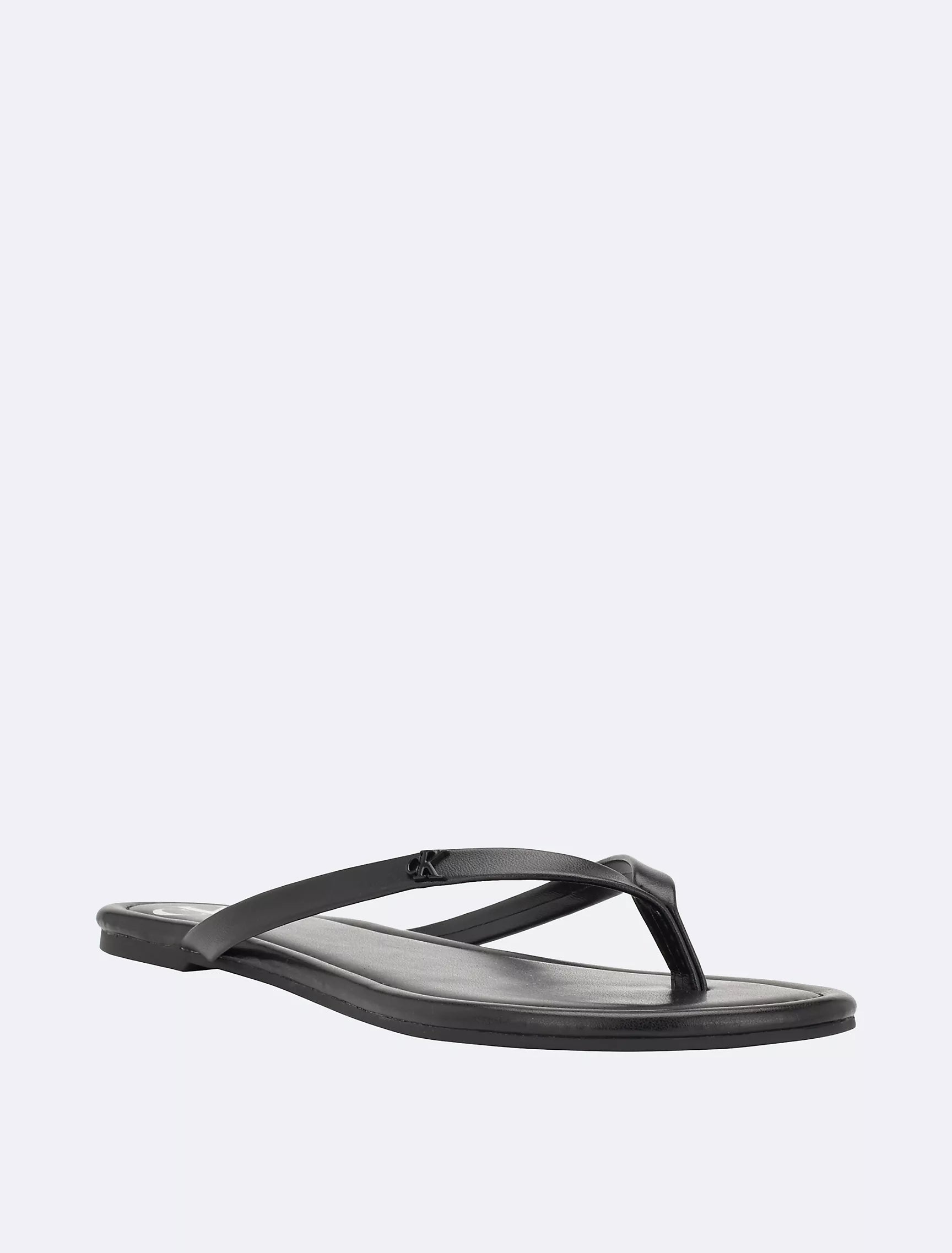 Women's Calvin Klein Solid T-Strap Sandal / black