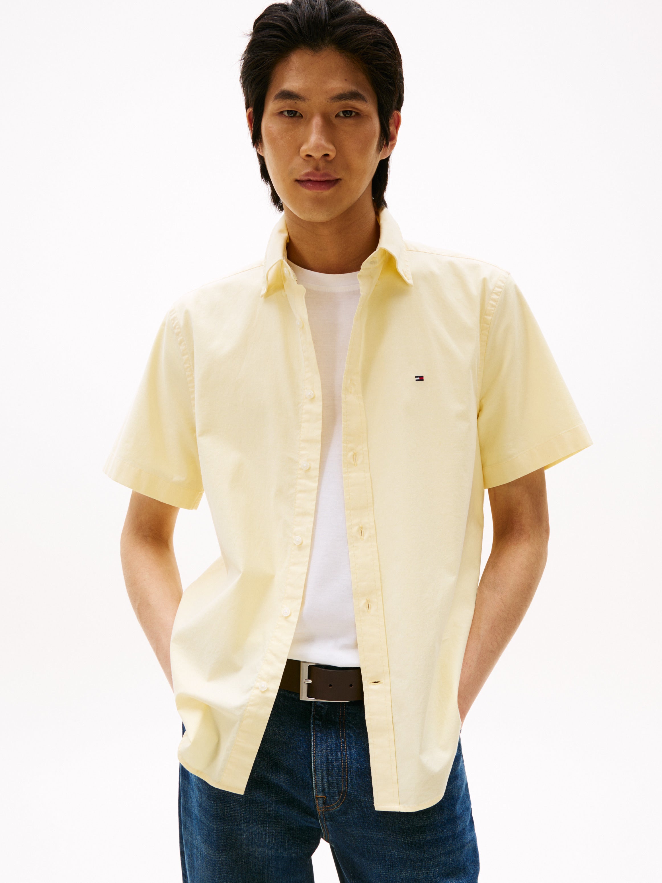 Lightweight Short Sleeve Oxford Shirt-Citronella