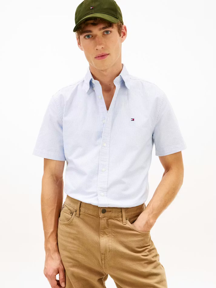 Tommy Heritage Oxford Stripe Shirt-Blue srtipe