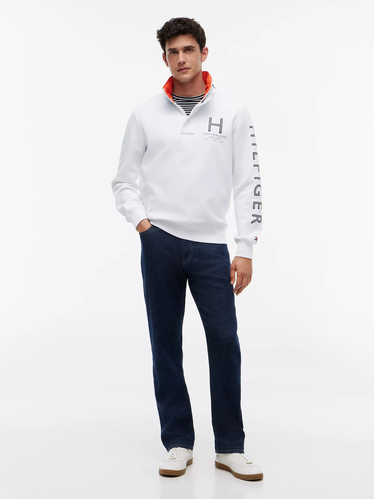 Tommy Men's Marina Club Intechno Knit Quarter-Zip - White