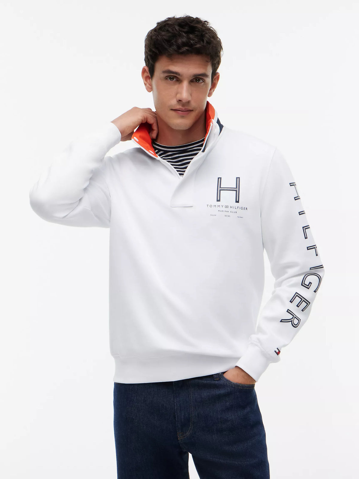 Tommy Men's Marina Club Intechno Knit Quarter-Zip - White