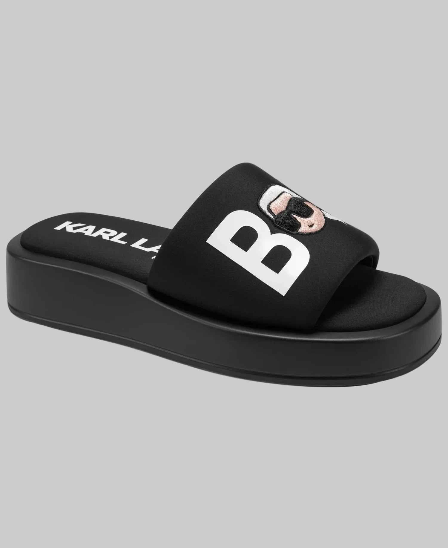 BONJOUR OPAL PLATFORM SLIDE SANDAL-Black