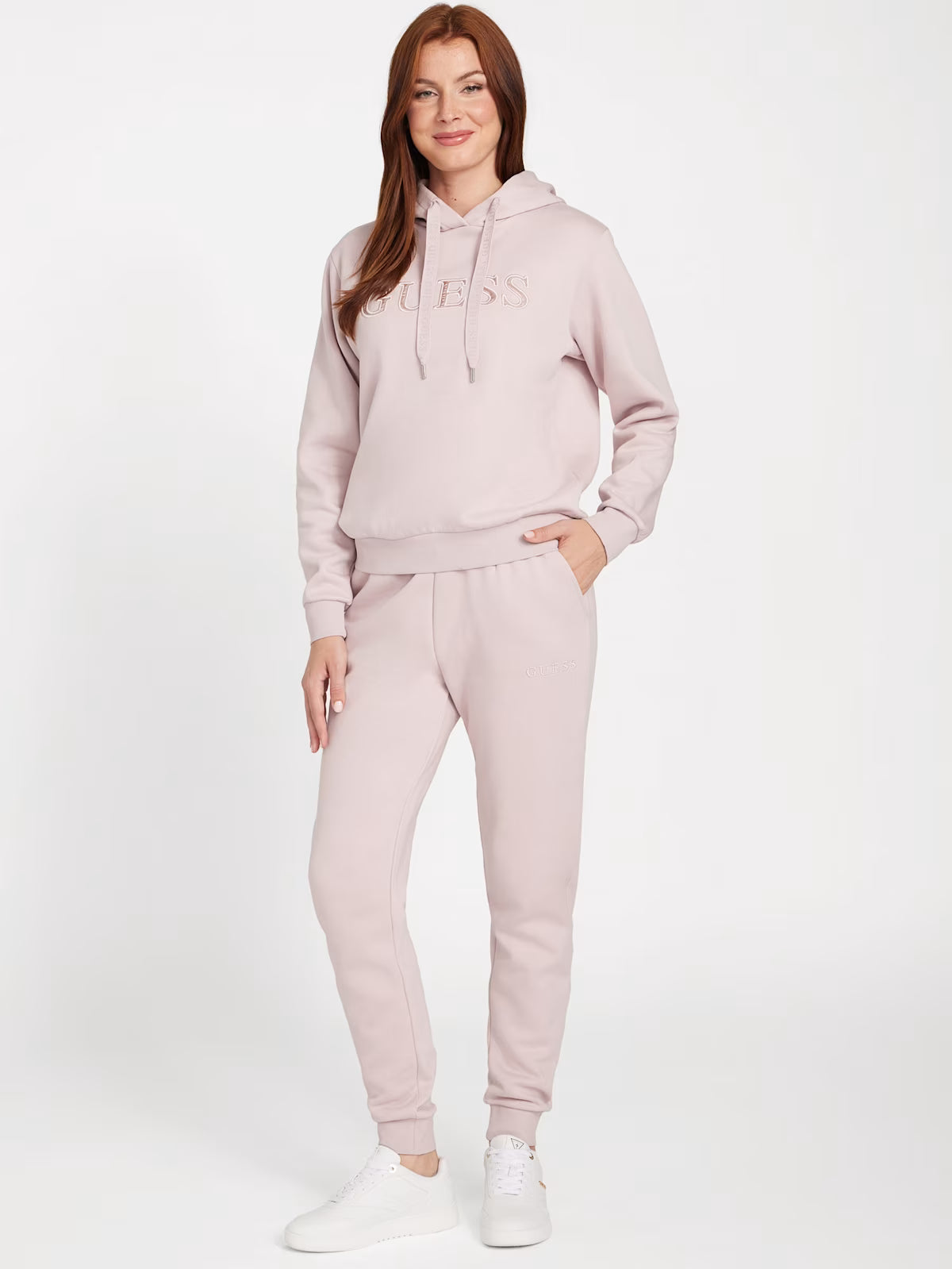 Womens' GUESS Zendra Fleece Joggers Pink