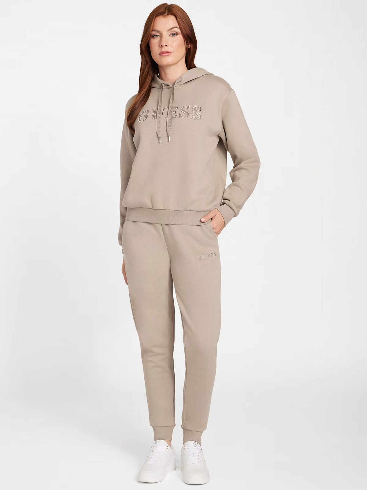 Womens' GUESS Zendra Fleece Joggers Gray