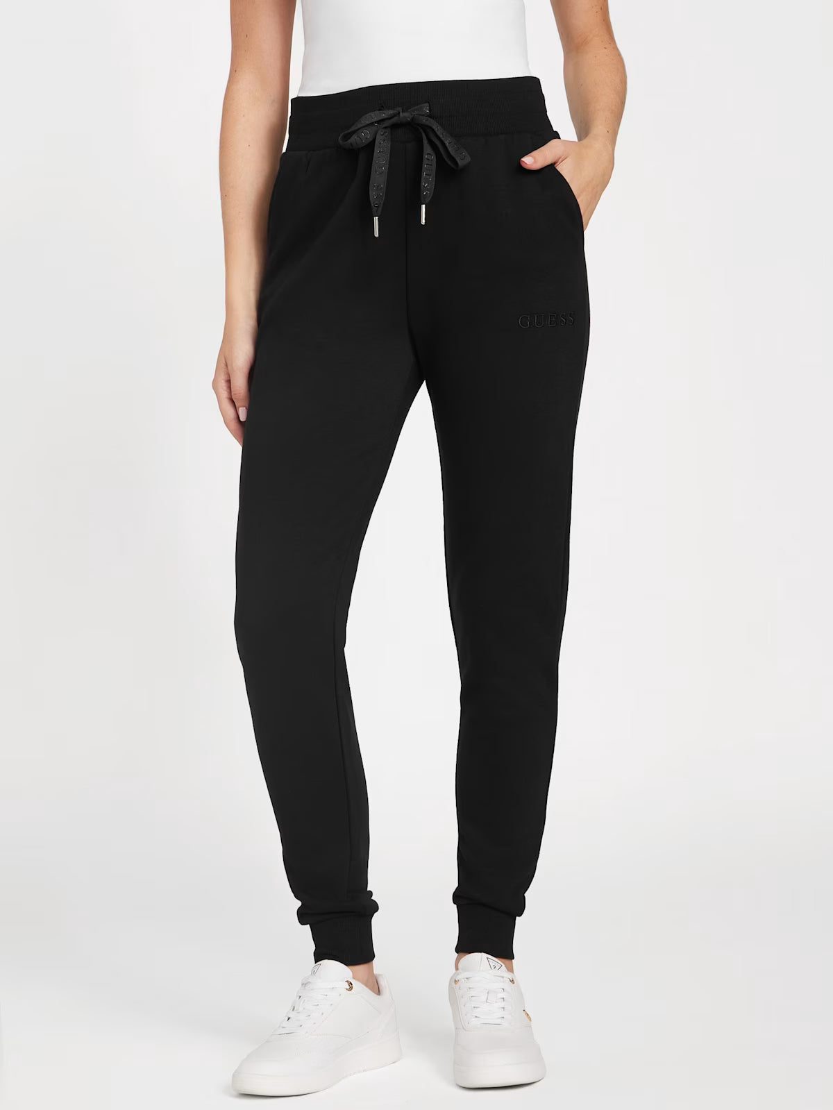 Womens' GUESS Zendra Fleece Joggers Black