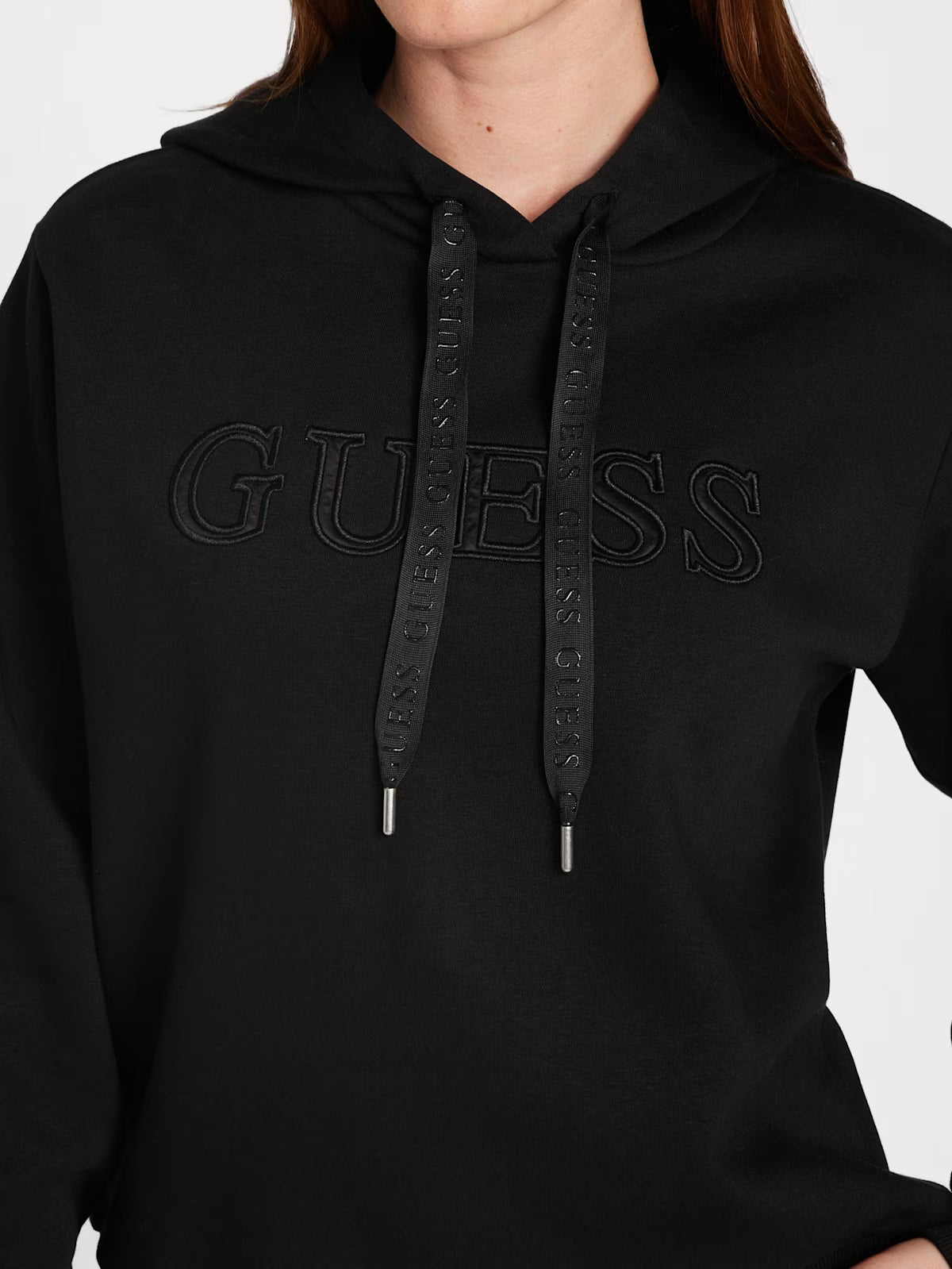 Womens' GUESS Zendra Fleece Hoodie Black