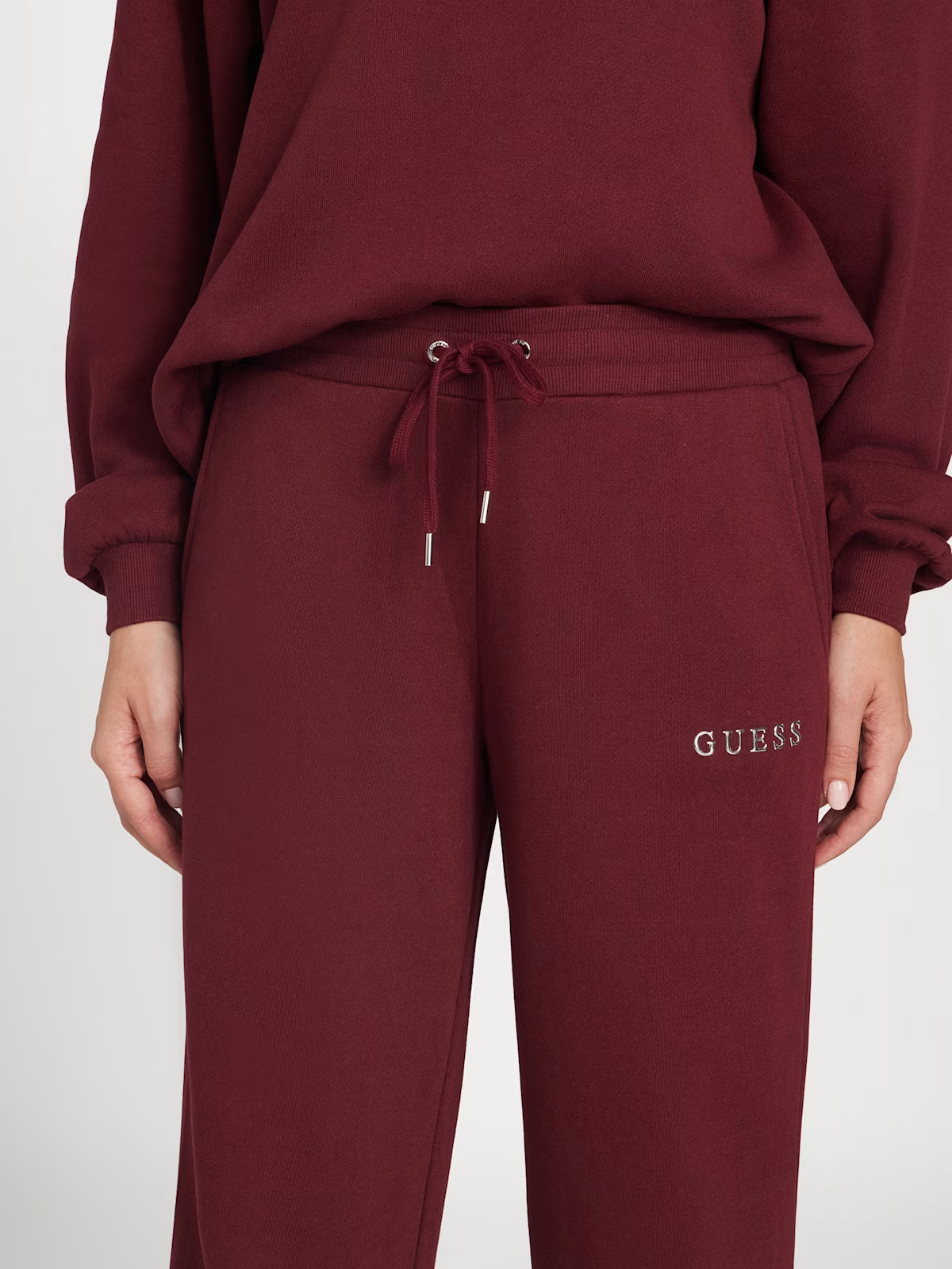 Womens' GUESS Constance Wide-Leg Joggers Red