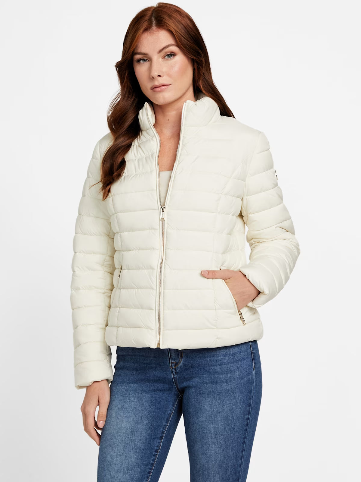 Guess WOMENS' Zalcon Puffer Jacket White