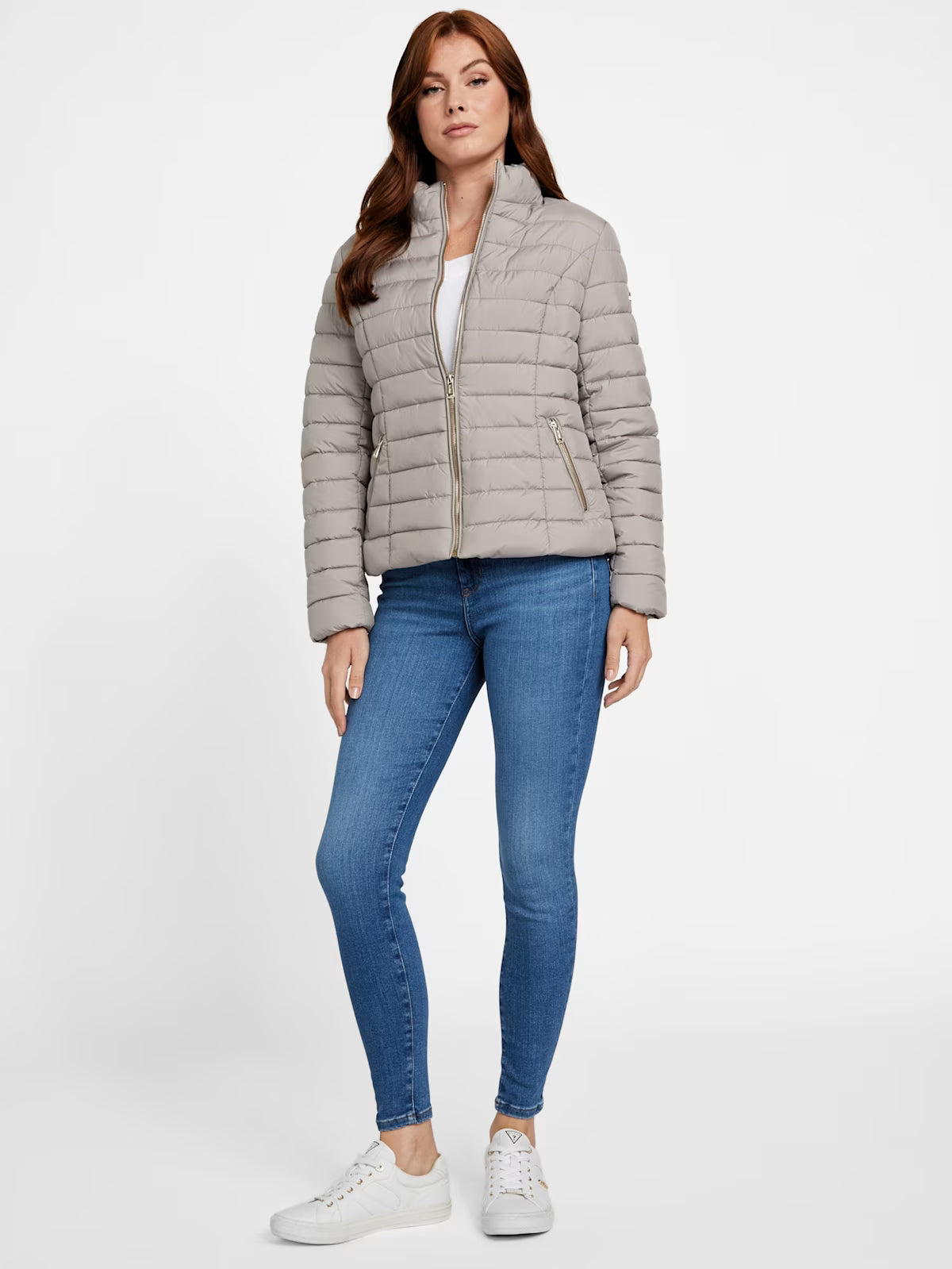 Guess WOMENS' Zalcon Puffer Jacket Gray