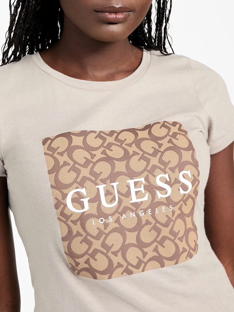 WOMEN GUESS Orley Logo Tee/Neutral