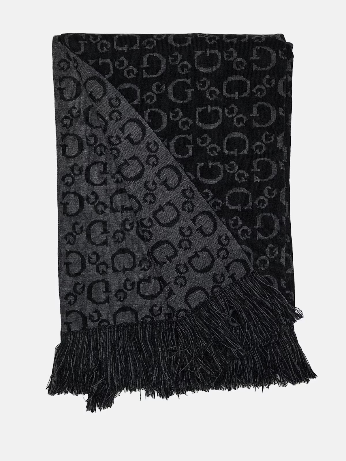 GUESS WOMENS' Reversible G Logo Scarf Black