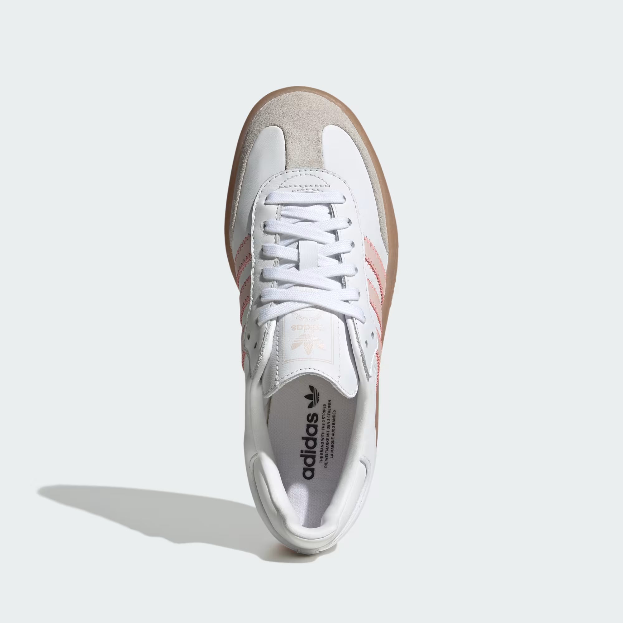 Adidas Women's Sambae Shoes-Cloud White / Sandy Pink / Semi Flash Red