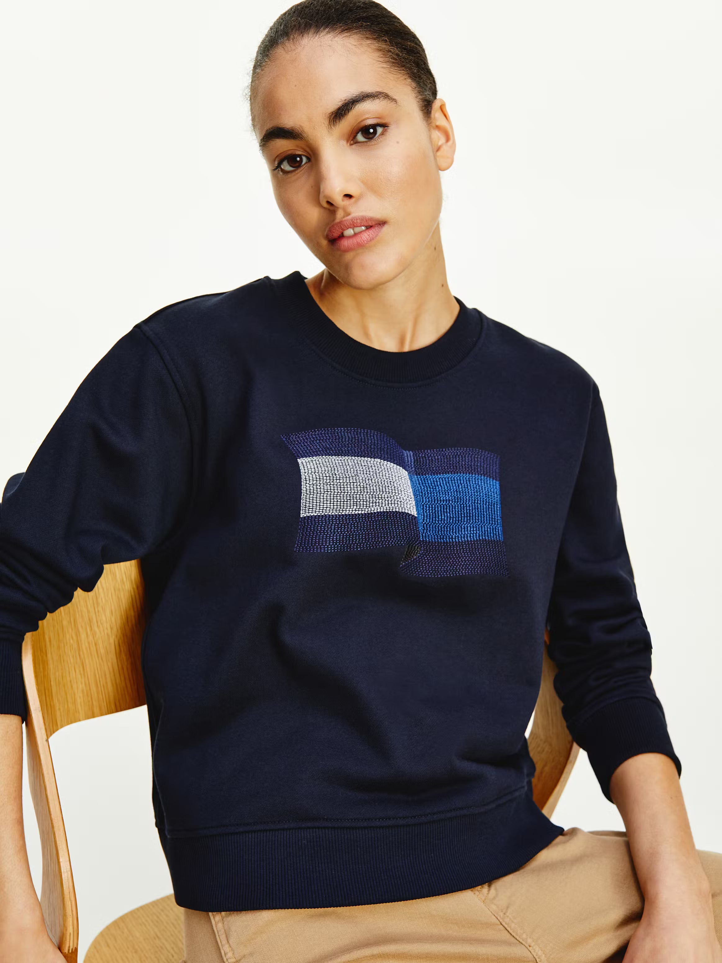 Womens' TOMMY HILFIGER Tommy Icons Crew Neck Sweatshirt