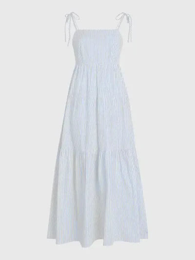 Womens' Tommy Hilfiger Vertical Stripe Tiered Midi Dress