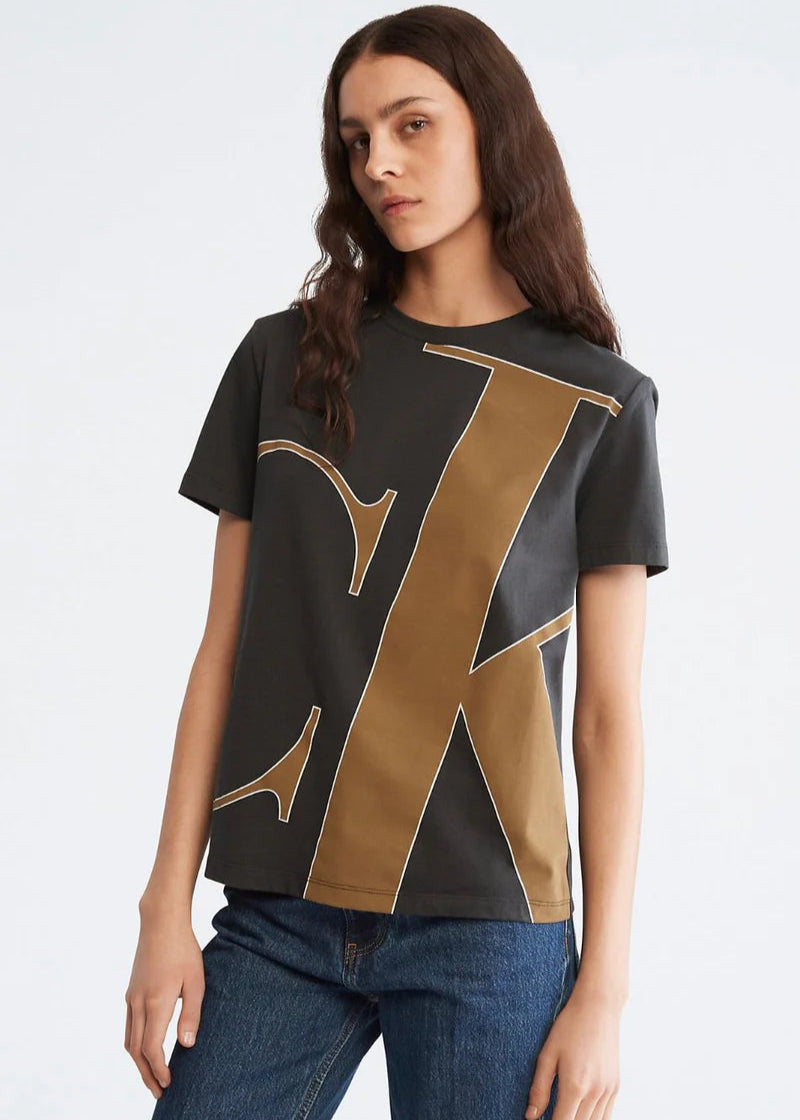 Calvin Klein Logo Women T-shirt -Black