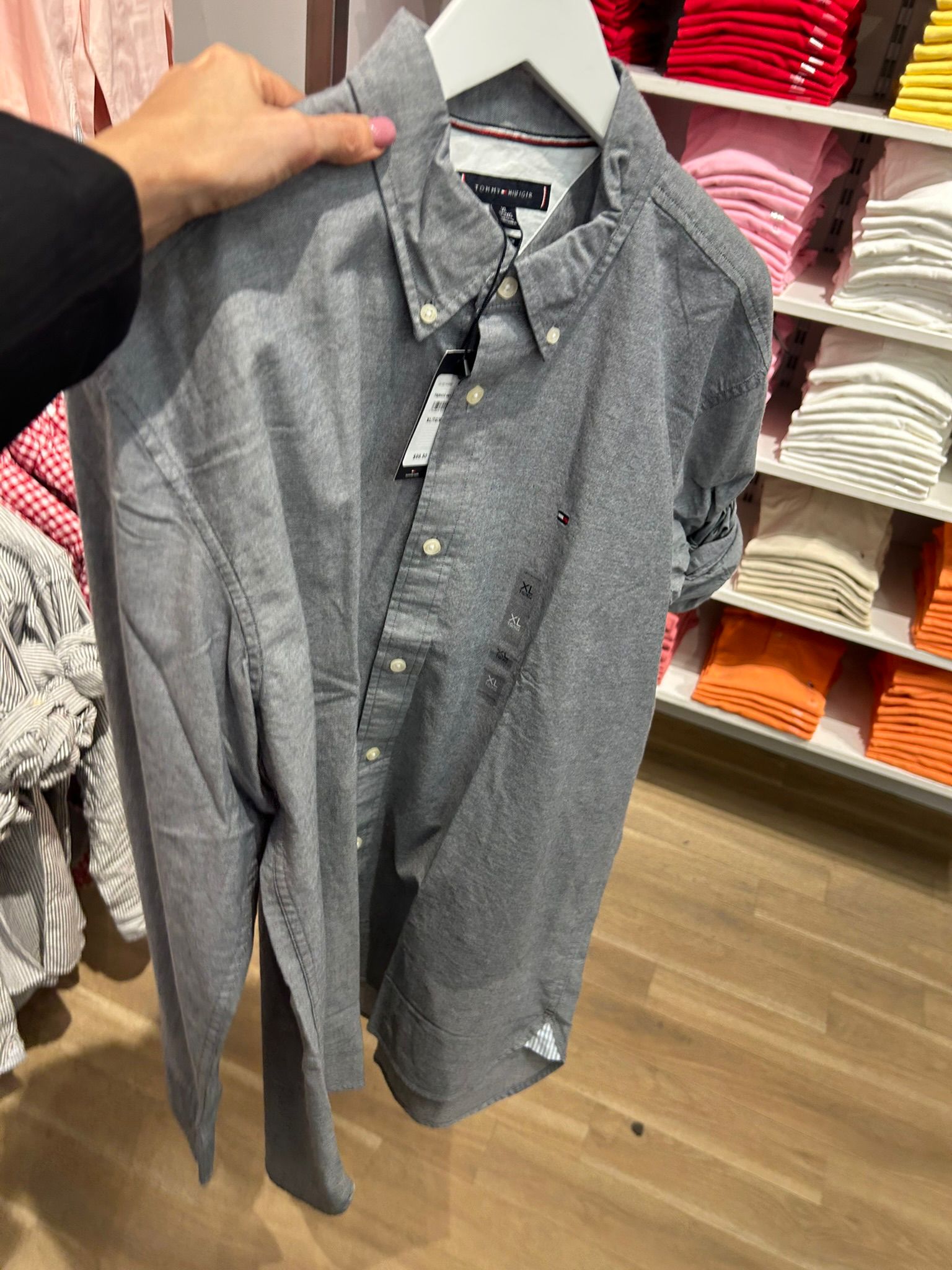 Regular Fit Stretch Oxford Shirt-Faded Chambray Blue