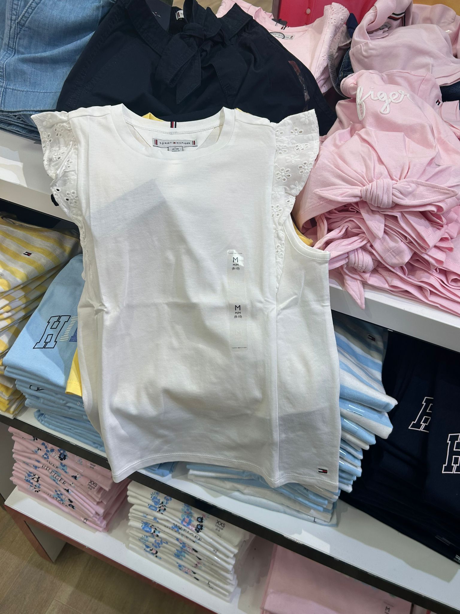 Tommy Hilfiger Top - Embroidery English - White